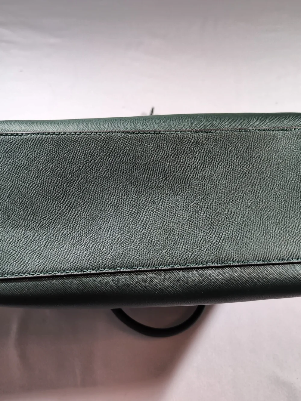 Michael Kors Dark Green Saffiano Leather Satchel
